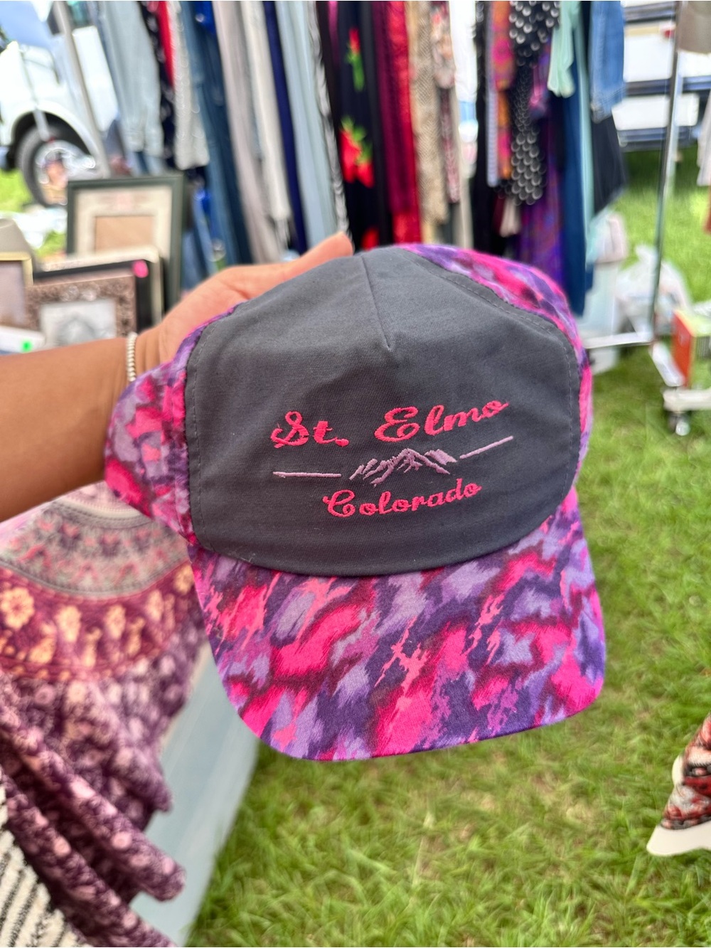 St. Elmo Colorado Embroidered Hat - Pink & Purple Camo
